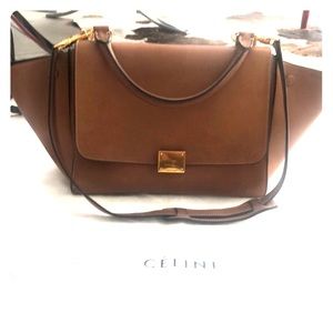 Original CELINE brown leather bag